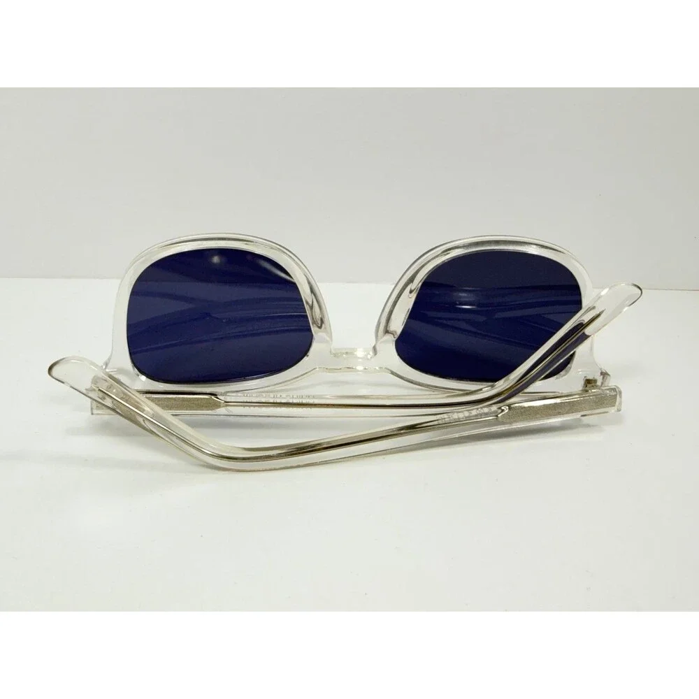 Madewell Sunglasses Women's Clear Frame Blue Lenses UV Protection Square Style
